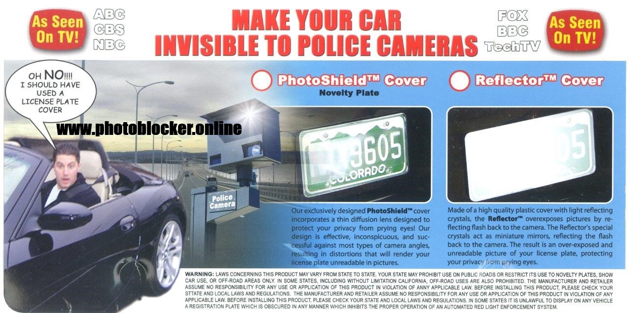 Photo blocker spray For License plate reader Photoblocker™